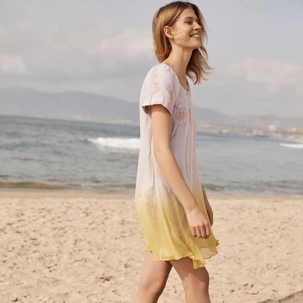 Hd In Paris Ombre Chiffon Floral Swing Dress - image 4